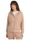 Women's Hooded Cardigan Sweatshirt Beige
