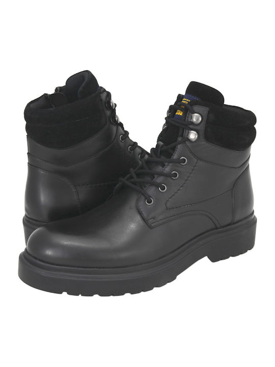 Leder Schwarz Herrenstiefel