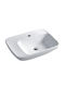 Inter Ceramic Countertop Sink Ceramic with Faucet 59x45cm White