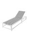 Deckchair Metallic with Wheels Black 200x68x32cm.