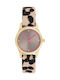 Oozoo Women's Watch 28mm Battery with Gold Leather Strap