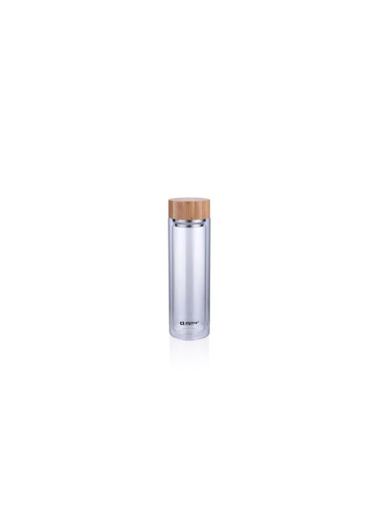 Atmosphera Bottle Water Glass with Screw Cap Transparent