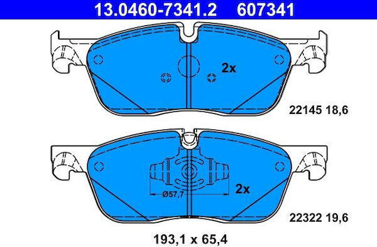 Ate Brake Pad Set Disc Brake 13.0460-7341.2