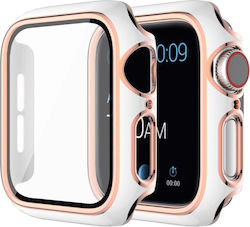 Enkay Carcasă de Plastic cu Sticlă în culoarea Alb pentru Apple Watch SE, SE2, SE3 - 44mm Enkay Carcasă de Plastic cu Sticlă în culoarea Alb pentru Apple Watch SE, SE2, SE3 - 44mm