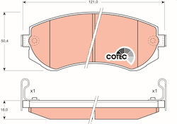 Trw Brake Pad Set Disc Brake Gdb3208