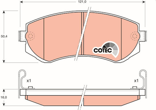 Trw Brake Pad Set Disc Brake Gdb3208