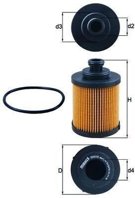 Mahle Oil Filter Ox 418d