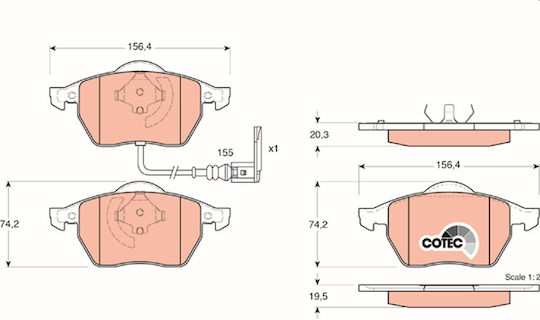 Trw Brake Pad Set Disc Brake Gdb1403