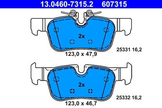 Ate Brake Pad Set Disc Brake 13.0460-7315.2
