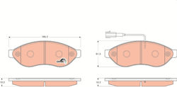Trw Brake Pad Set Disc Brake Gdb1681 Trw Brake Pad Set Disc Brake Gdb1681