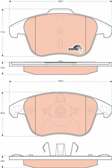 Trw Gdb1691 Brake Pad Set Disc Brake
