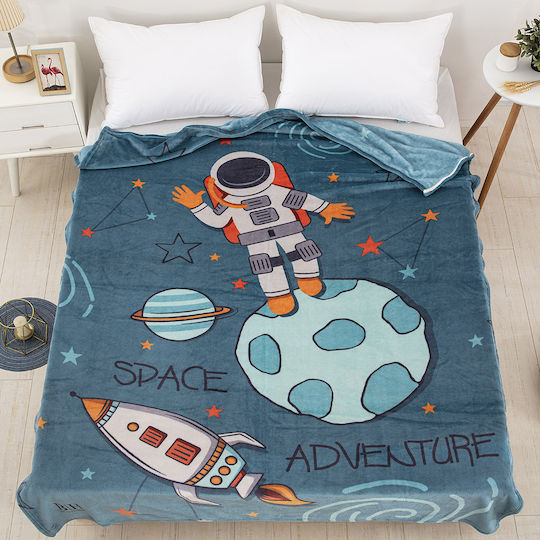 Beauty Home Fleece Kids Blanket Blue 220x160cm