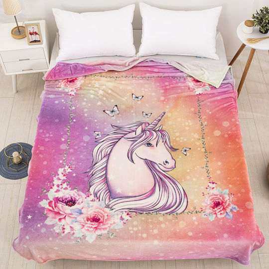 Beauty Home Fleece Kids Blanket Pink 220x160cm