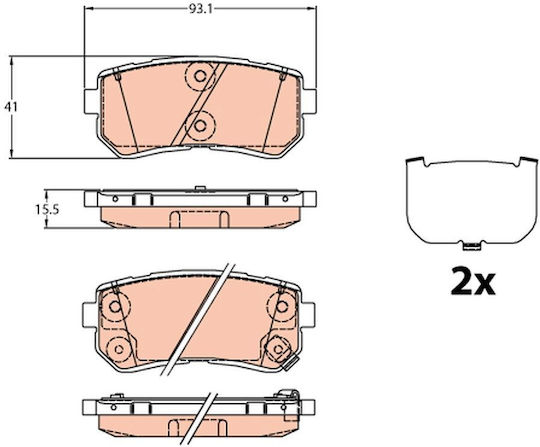 Set Plăcuțe De Frână Trw Disc Frână Gdb3636