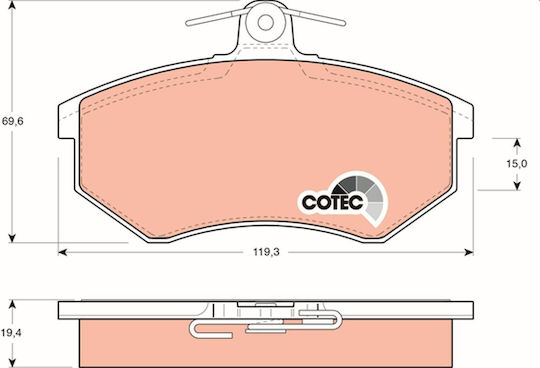 Trw Brake Pad Set Disc Brake Gdb826