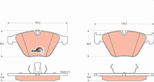 Trw Gdb1498 Brake Pad Set Disc Brake