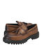 Leder Herren Mokassins in Tabac Braun Farbe