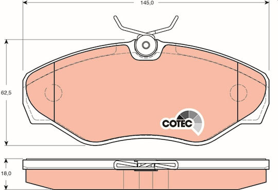 Trw Brake Pad Set Disc Brake Gdb1478