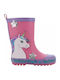 Kids Wellies Unicorn with Internal Lining Pink