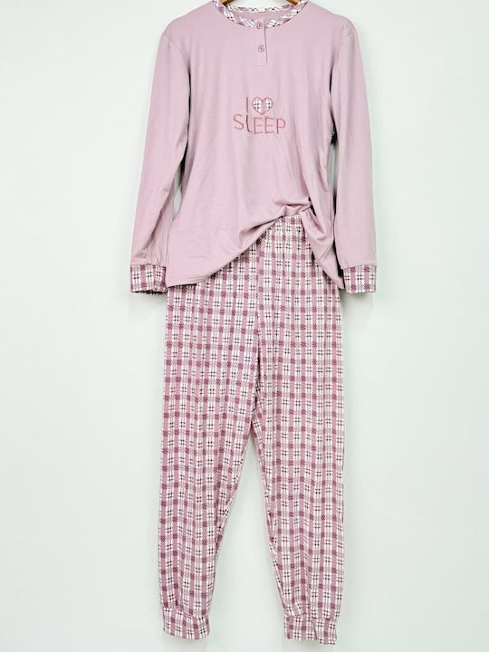 Lovelx Homewear Χειμερινό Γυναικείο Σετ Πιτζάμας Βαμβακερό Σάπιο Μήλο Lovelx Homewear Χειμερινό Γυναικείο Σετ Πιτζάμας Βαμβακερό Σάπιο Μήλο