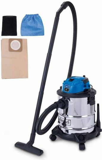 Scheppach Σκούπα Υγρών / Στερεών 1200W με Ανοξείδωτο Κάδο 20lt Μπλε