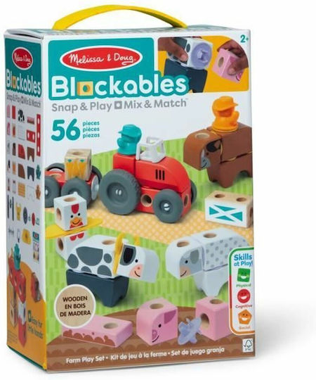 Melissa & Doug Τουβλάκια Blockables για 2+ Ετών 56τμχ