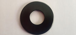 Black 25mm 58mm Single Socket Rosette S