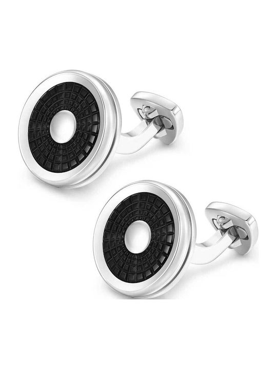 Ducati Dinamica Steel Cufflinks in Silver Colour
