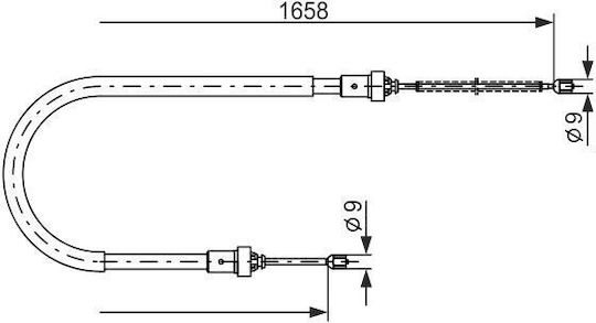 Cable Parking Brake Bosch 1 987 482 234