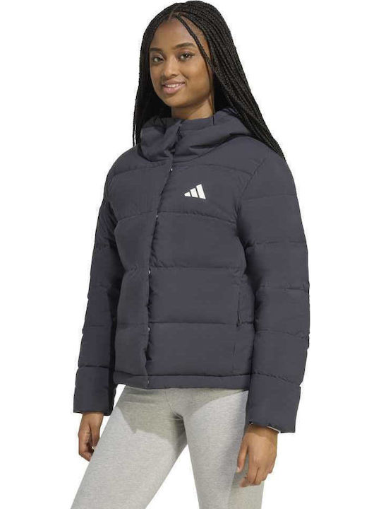 adidas Helionic Дамско Puffer Якето за Зима Черно