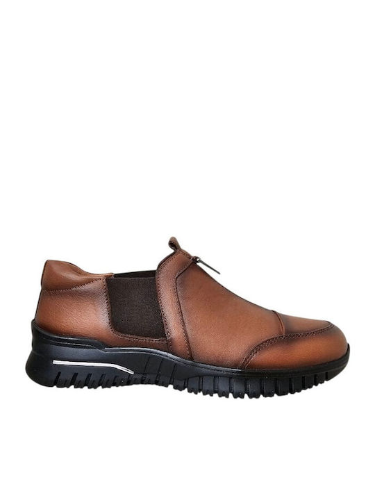 Γυναικεία Slip-On Δερμάτινα Ταμπά
