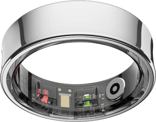 Nolatr Elite Lux Smart Ring 21.7mm with Heart Rate Monitor Silver