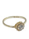 Prince Silvero Ring with Stones made of Silver Gold Plated