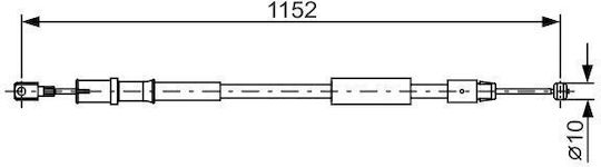 Handbrake Cable Bosch 1 987 482 025