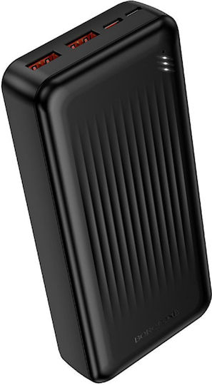 Borofone BJ80A Power Bank 20000mAh 22.5W με 2 Θύρες USB-A και Θύρα USB-C Power Delivery / Quick Charge 3.0 Μαύρο