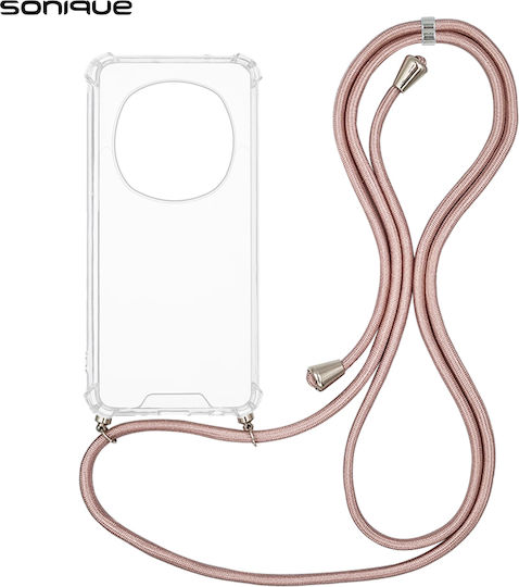Silicone Case With Cord Sonique Armor Clear Honor Magic7 Pro 5g Rose Gold Satin