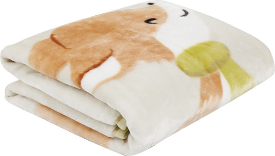 Das Home Decke Kinderbett Samt Beige 110x140cm