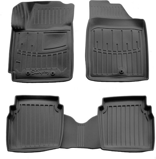 Hyundai I10 5d 2007>2013 Car Mats Rubber Raised Sides Fasteners 4 Pieces Race Axion 5009394/st