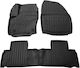Ford Galaxy 5d 06>15/S-Max 5d 06>14 Car Mats Rubber Raised Sides Fasteners Set 4 Pieces