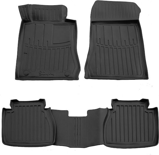 Mercedes E-Class W210 2x4 1995>2002 Car Mats Rubber Raised Sides Fasteners 4 Pieces
