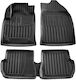 Ford Fusion 5d 2002>2012 Car Mats Rubber Raised Sides Fasteners 5 Pieces