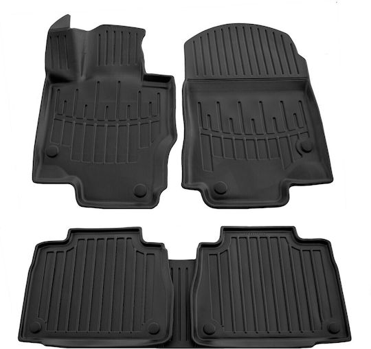 Mercedes C-Class W204 4/5d 2007>2015 Car Mats Rubber Raised Sides Fasteners 5 Pieces