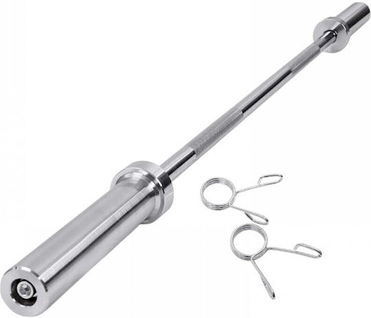80187 Ίσια Μπάρα Φ25mm 9kg Μήκους 120cm με Κολάρα Ασφαλείας