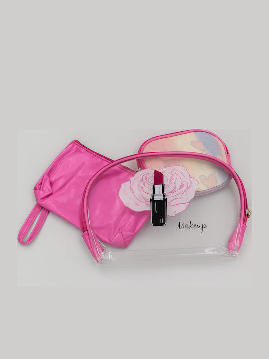 Roza Rz5733 Set 3 Neseser Cosmetic Transparent Pvc