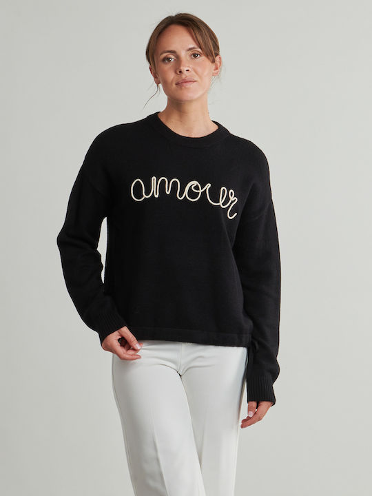Only Damen Sweatshirt Schwarz