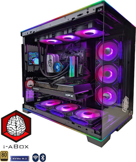i-aBox Ultimate Beast V5 Lux+ Gaming Desktop PC (Ryzen 7-9700X/64GB DDR5/1.0TB SSD + 2.0TB SSD/Radeon RX 9070 XT/W11 Home)