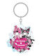 Sanrio Pink Black Party Series Acrylic Keychain My Melody & Kuromi 7 Cm