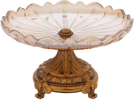 Iliadis Platou Decorativ Sticlă Maro 1buc 22x22x13buc