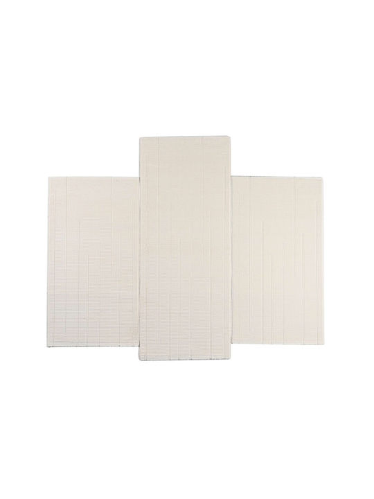 Polcarpet Modern Bedroom Rugs Set Cream 9999991329263 3pcs