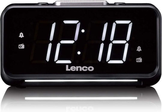 Lenco Tischuhr Digital Schwarz CR-28BK